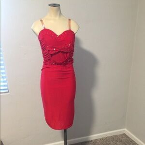 Red stretchy dress